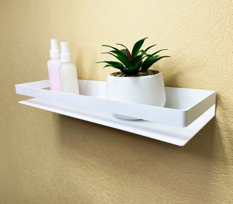 Полка металлическая для ванной комнаты / Полка настенная 25 - 40 см  / Комплект полок BlackSteelOne