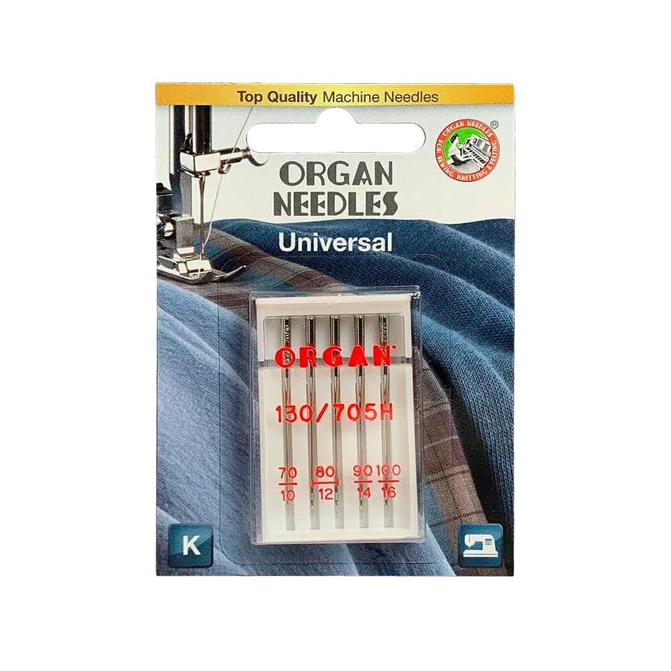 Иглы для швейных машин Organ универсальные 5/70-100 Blister