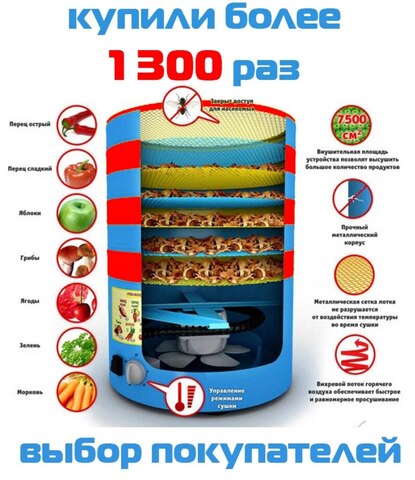 Сушилка овощей и фруктов СУ-1 Элвин (дегидратор)