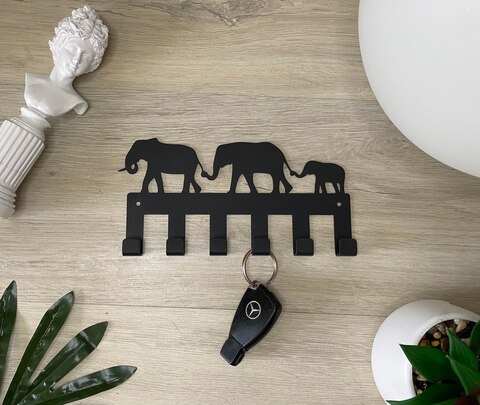 Настенная металлическая ключница, вешалка для кухни, ванны, держатель