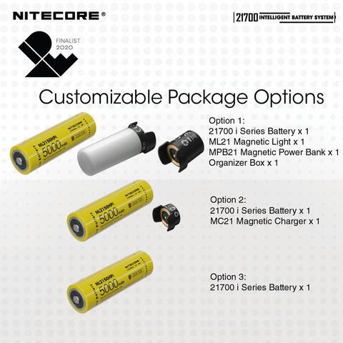 NITECORE MPB21 21700 портативный фонарь с аккумулятором 5000mAh