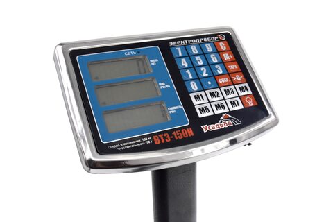 Весы электронные торговые напольные Усадьба ВТЭ-150Н до 150кг с платформой 30х40см