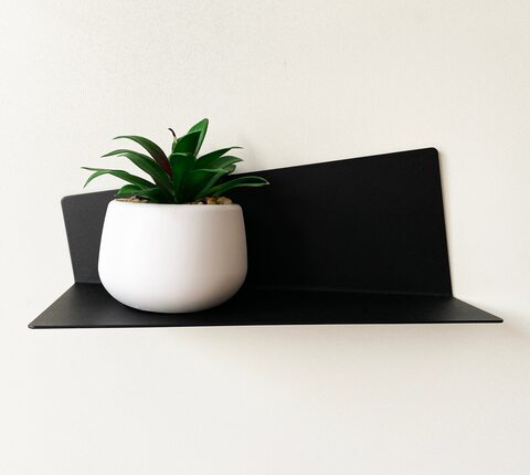 Полка Hi-Tech 30 - 40 см металлическая / Полка настенная прямая