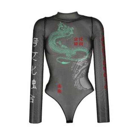 Полу-прозрачный облегающий боди “Replicant”