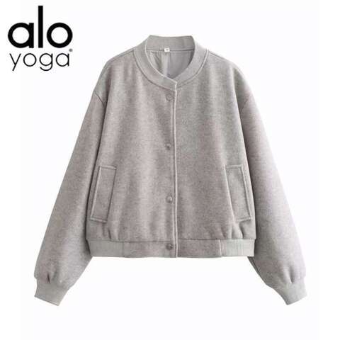 Aloyoga Бейсбольная униформа Женская 2024 осень и зима Новая случайная длинными рукавами короткая бомбардировка куртка куртка в стиле ALO Yoga