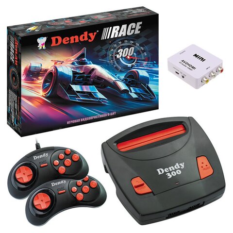 Денди приставка Race 300, игровая приставка Dendy, HDMI, денди приставка с играми, для детей, для двоих