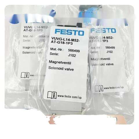 thumbnail image 2 of Festo VUVG-L14-M52-AT-G18-1P3 566499 Solenoid Valve - 1PC, New, Made In Germany 2 of 6