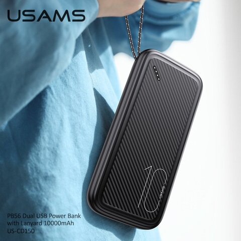 Внешний аккумулятор Повербанк USAMS 20000 mAh USAMS US-CD168 PB60 (2USB/QC/PD/22.5W) Черный
