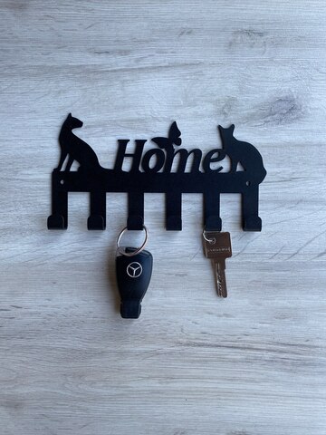 Настенная металлическая ключница, вешалка для кухни, ванны, держатель