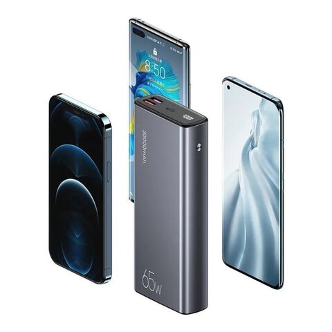USAMS Внешний аккумулятор US-CD165_USB_USB Type-C, 30000 мАч, серый металлик