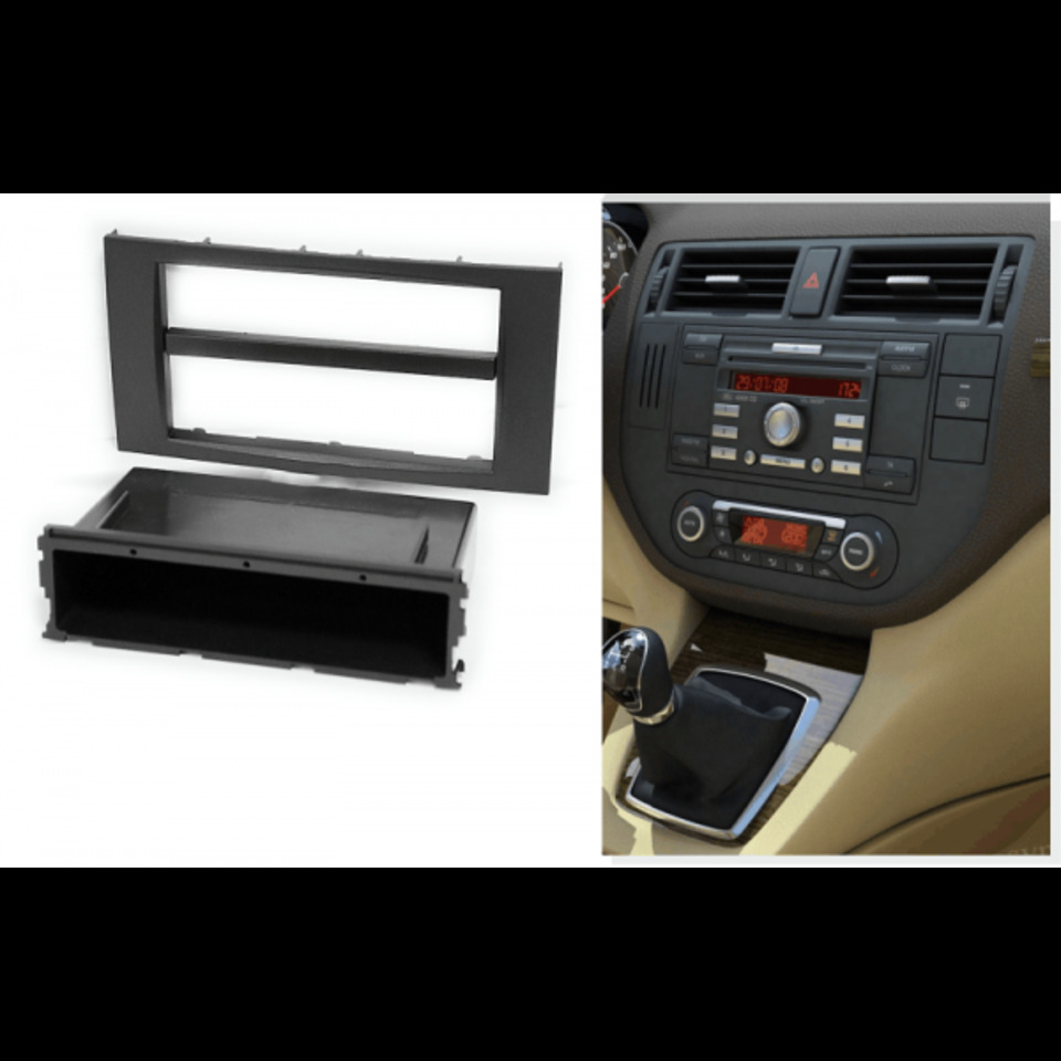 Cadre De Façade 2 DIN Pour Autoradio Ford – Compatible Focus II, C-Max, S-Max, Fiesta… (à Partir De 2005)
