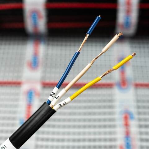 Нагревательный мат электрический тонкий Warmcoin BLACK 150Вт/м.кв., тёплый пол 0.5-15 кв.м.под плитку, в плиточный клей/стяжку