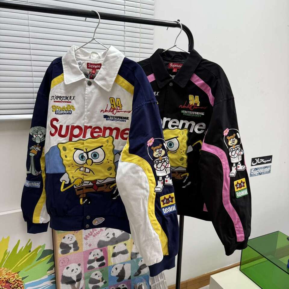 Куртка в стиле Supreme x SPONGEBOB SQUAREPANTS SPONGEBOB