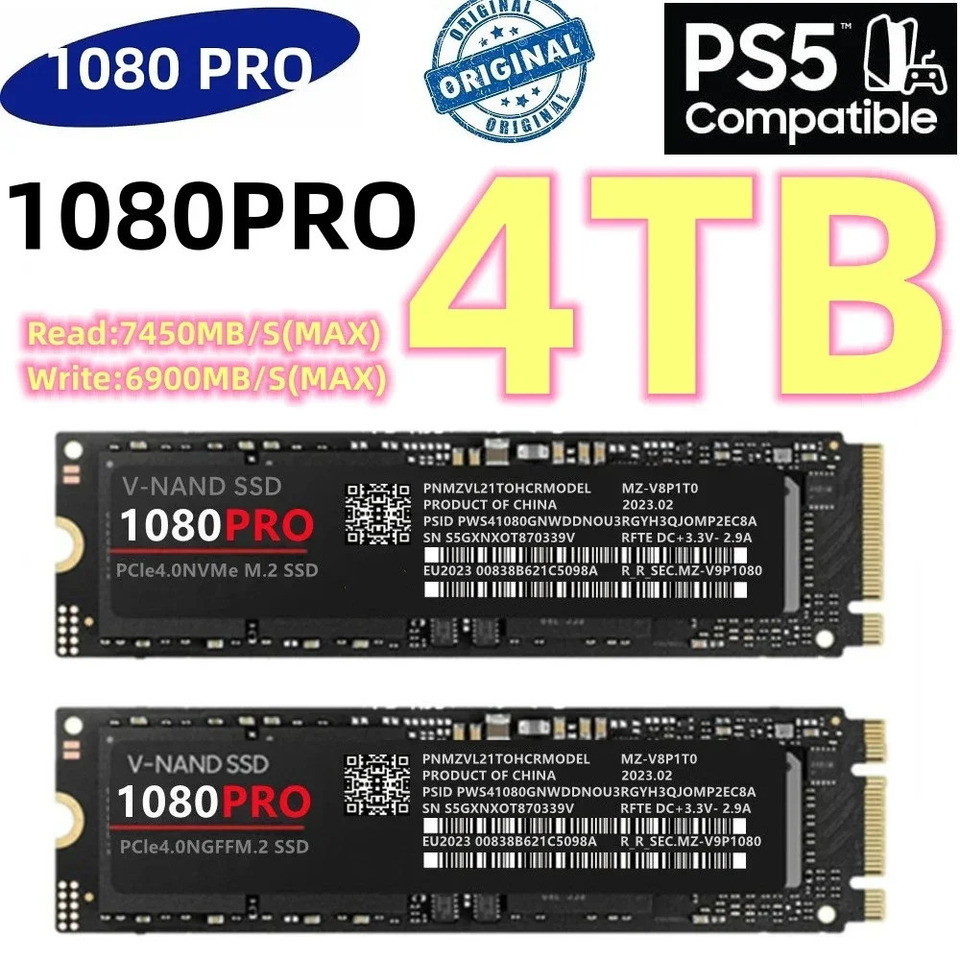 1080PRO 4 ТБ 2 ТБ 1 ТБ Оригинальный твердотельный накопитель M2