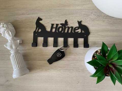 Настенная металлическая ключница, вешалка для кухни, ванны, держатель