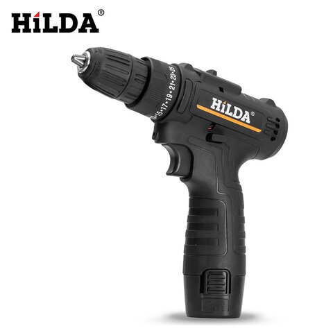 HiLDA Hilda Аккумуляторная Дрель С Литиевым Аккумулятором Электрическая Для Дома 12V Беспроводная Ударная Ручная Дрель