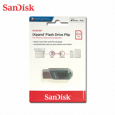 USB Flash drive 32GB Sandisk iXpand Flip USB 3.1 для Apple iPhone 7/8/ iPhone X / iPad Lightning