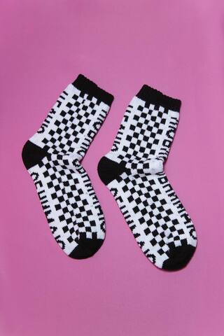 теплые носки из шерсти в клетку с надписью люблю целую обнимаю