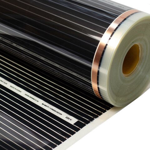 Инфракрасный теплый пол WarmCoin ширина 50/80/100 см, под ламинат, ковер, линолеум, Корея