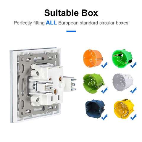 LED переключатель 82 типа  европейского стандарта 16A