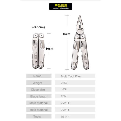 Splitman SQT MQ-21 Multiltool складной нож шпильца 19 в 1 EDC кемпинг Suvival многофункциональные инструменты мини ножницы отвертка пила
