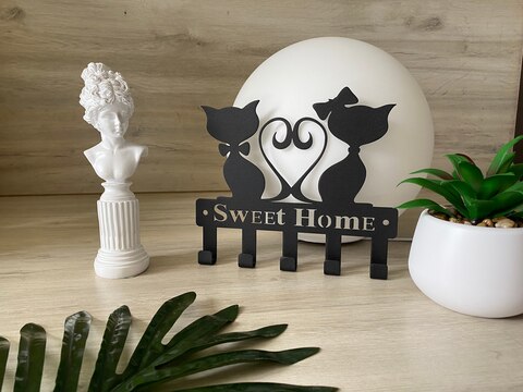 Настенная металлическая ключница, вешалка для кухни, ванны, держатель