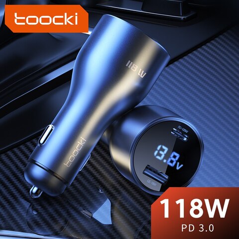 Автомобильное Зарядное Устройство Toocki PD 118 Вт USB C QC 40 PD3.0 Type Быстрая Зарядка Телефона Для IPhone 13 12 11 Xiaomi