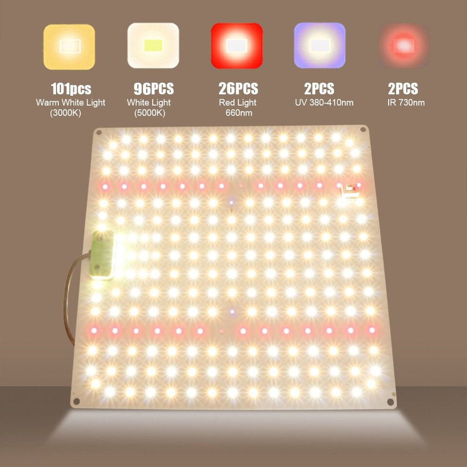 Samsung LM282B Full Spectrum Quantum LED Grow Light Phytolamp Growth ...