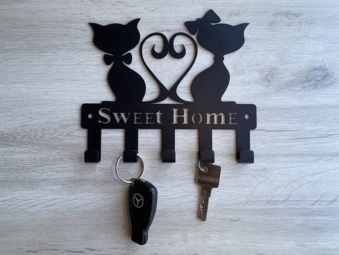 Настенная металлическая ключница, вешалка для кухни, ванны, держатель