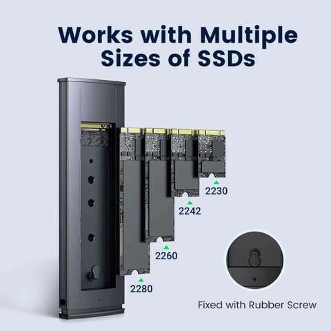 UGREEN M.2 NVMe SSD Корпус адаптер 10 Гбит / с USB C 3.2 Gen2 Бесплатный внешний шкаф Читатель карт поддерживает клавиши M и B & M