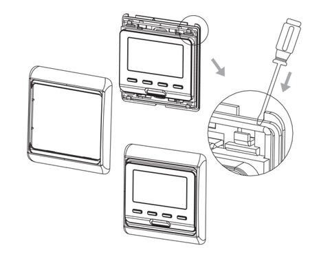 Терморегулятор  RTC e51.716/menred, программируемый электронный для теплого пола, термостат теплый пол